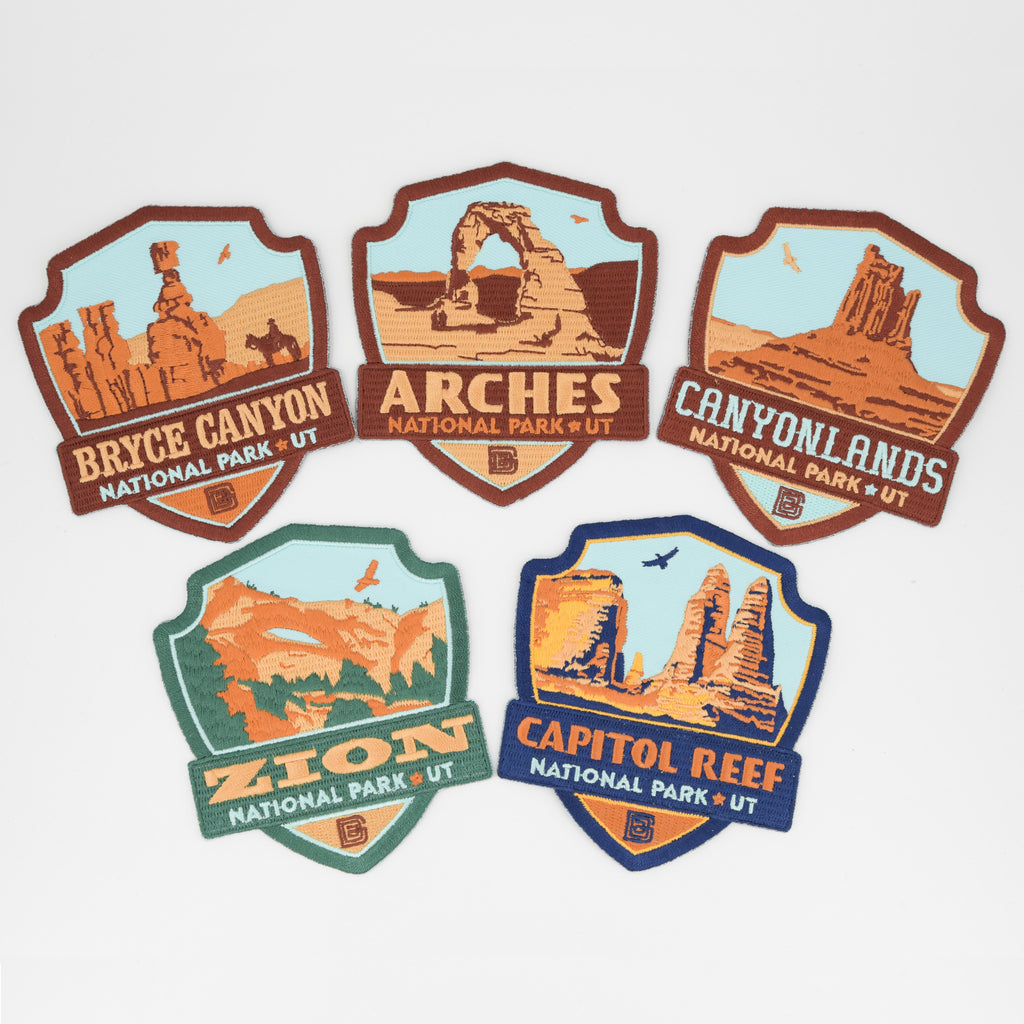 63 National Park Emblem sticker set