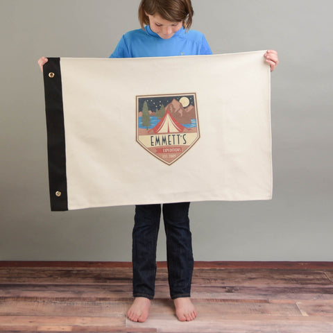 Pathfinder Tent Personalized Family Flag
